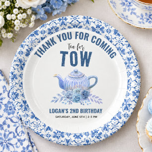 Tea for Two – Floral 2nd Birthday Party Paper Plates