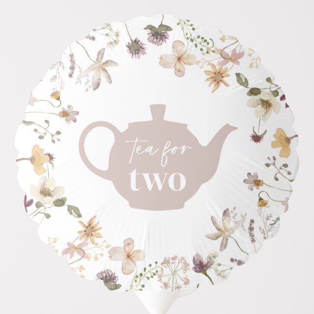 Tea For Two Floral Balloon (Front)