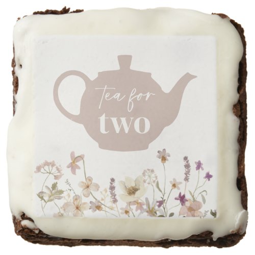 Tea For Two Floral Brownie