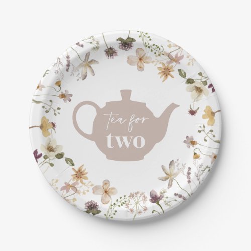 Tea For Two Floral Paper Plates