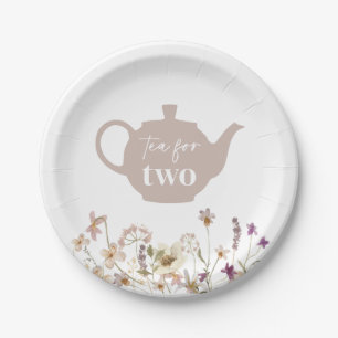 Tea For Two Floral Paper Plates