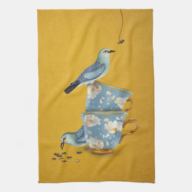 Tea For Two Kitchen Towel (Vertical)