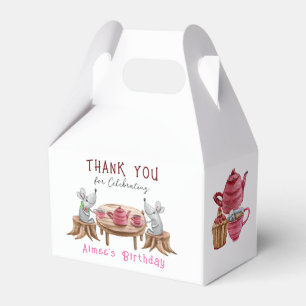 Tea For Two Paper Favor Box, Gable 4x2.5x5 Favor Boxes