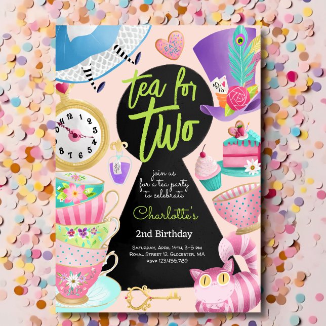 Tea for two, tea birthday invitation (Creator Uploaded)