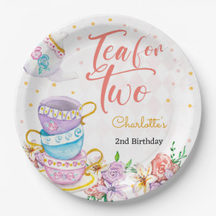 Tea for two, tea birthday paper plates