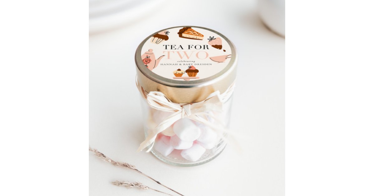 Tea for Two | Tea Party Baby Shower Classic Round Sticker | Zazzle