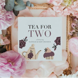 Tea for Two Tea Party Baby Shower Party Napkins