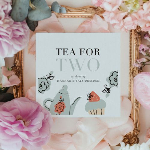 Tea for Two  Tea Party Baby Shower Party Napkins