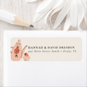 Tea for Two Tea Party Baby Shower Return Address Label