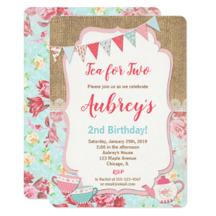tea birthday invitations zazzle