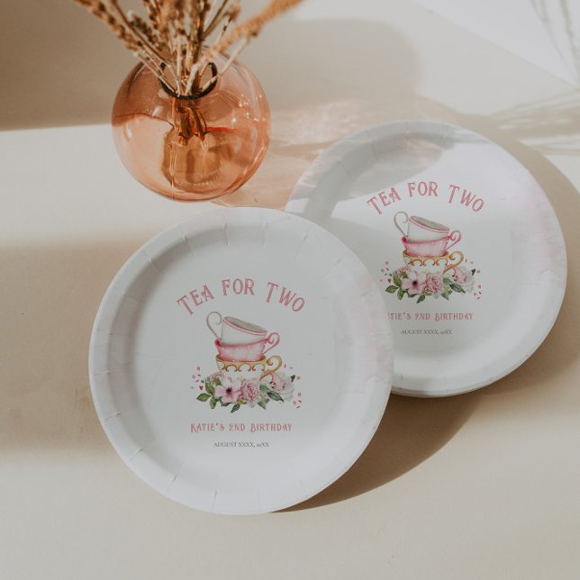 Tea For Two Teacups Theme  Paper Plates (Creator Uploaded)