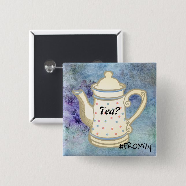 Tea? #FROMily From Fandom Liu Diner Design Button (Front & Back)