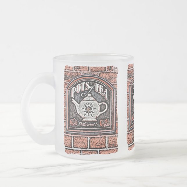 TEA FROSTED GLASS COFFEE MUG (Left)