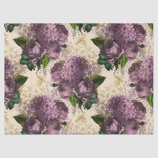 Tea Garden Bee Series Design 44 Tissue Paper (Front)