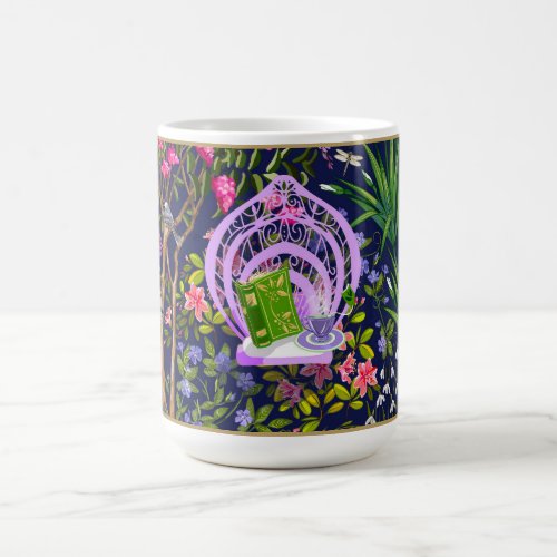 Tea Garden Reading Chair  Lavender  Coffee Mug