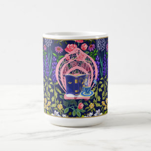 Tea Garden Reading Chair Pink Coffee Mug