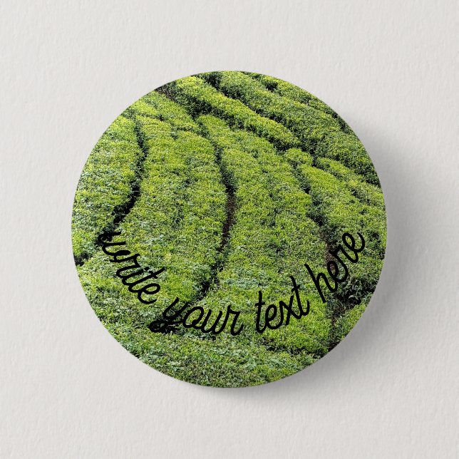 Tea gardens of Munnar on  Button (Front)