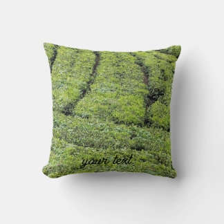 Tea gardens of Munnar on Throw Pillow
