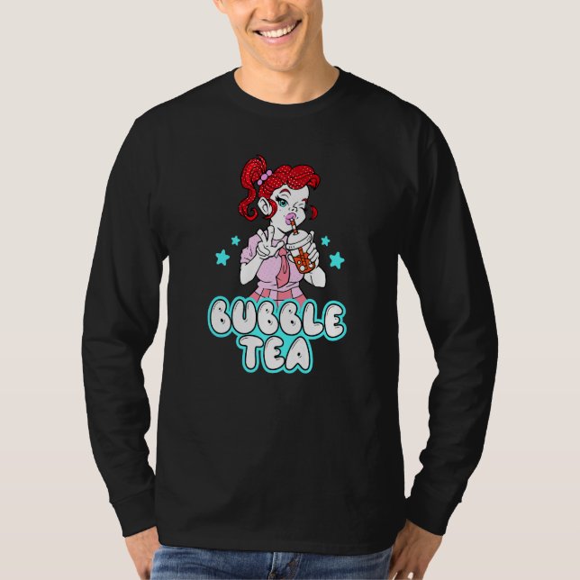 tea girl drinking outfit red hair Premium T-Shirt (Front)