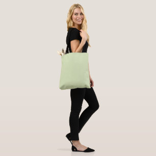 Tea Green Solid Blank Color Tote Bag
