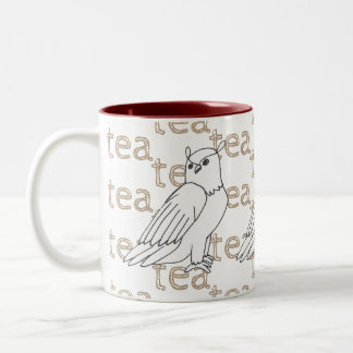 Tea Hand-drawn Owl Two-Tone Coffee Mug