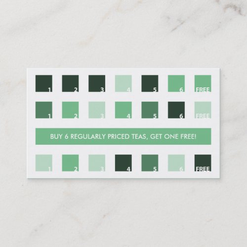 TEA HOUSE customer appreciation mod squares Loyalty Card