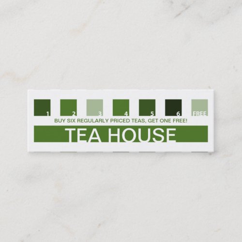 TEA HOUSE customer appreciation mod squares Loyalty Card