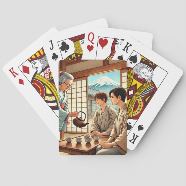 Tea House Date (Young Men) Poker Cards (Back)