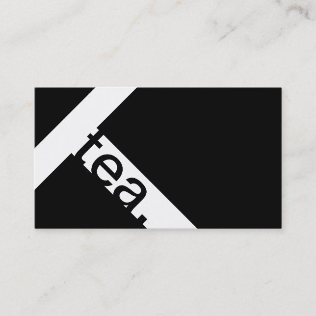 tea. in a T Business Card (Front)