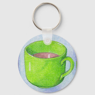 Tea in Green Keychain