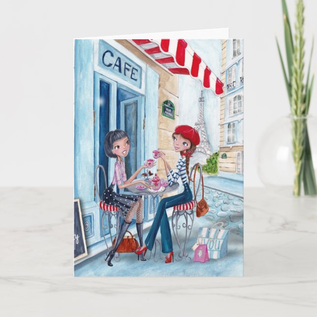 Tea in Paris - greeting cards (Front)