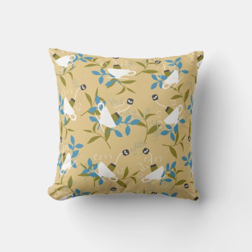 Tea is always a good idea pattern throw pillow