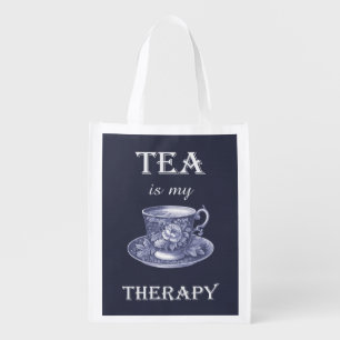 Tea Is My Therapy Grocery Bag