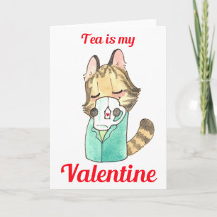 Tea Is My Valentine Holiday Card