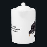 Tea jars with a capsule teapot<br><div class="desc">The capsule was painted in handy with a canvas. There's a German saying,  "Early bird catches the worm." In this draft,  I combine the bird and this phrase to a different sense.</div>