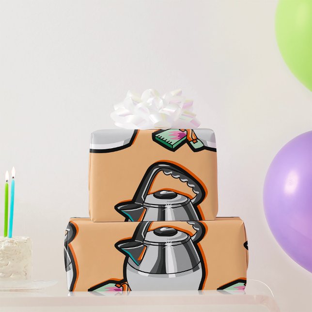 Tea Kettle with Tea Bag Wrapping Paper (Creator Uploaded)