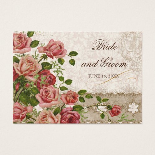 Tea Lace Rose Vintage - Favor Gift Tags Cards Business Card