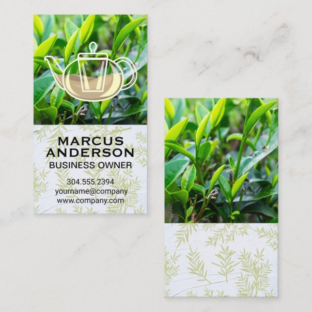 Tea Leaf Fields | Tea Pot Business Card (Front/Back)