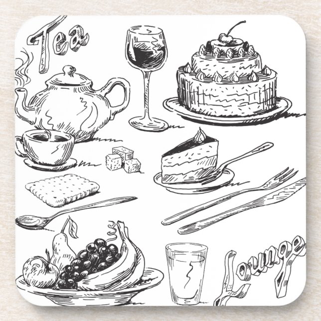Tea Lounge Beverage Coaster (Front)