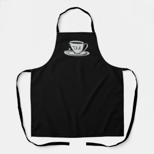 Tea Lover Drawing Minimalist Apron