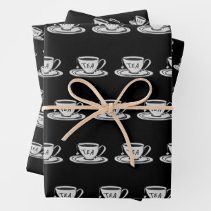 Tea Lover Drawing Minimalist Wrapping Paper Sheets