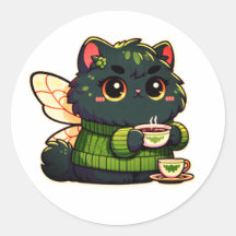 Tea lover fairy cat