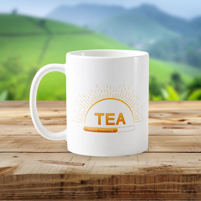 Tea Lover Good Morning Red Mug (Creator Uploaded)