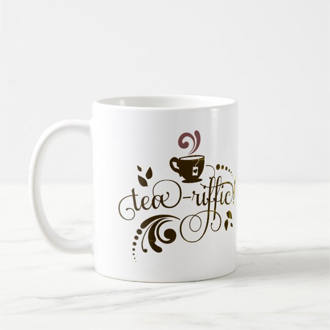 Tea Lover, Tea Drinker, Tea Mug, Typography  Coffe Coffee Mug (Left)