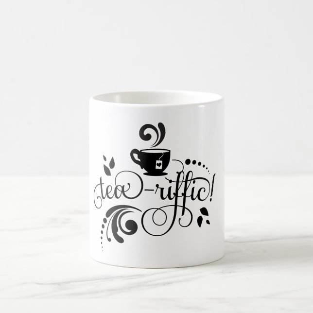 Tea Lover, Tea Drinker, Tea Mug, Typography  Coffee Mug (Center)