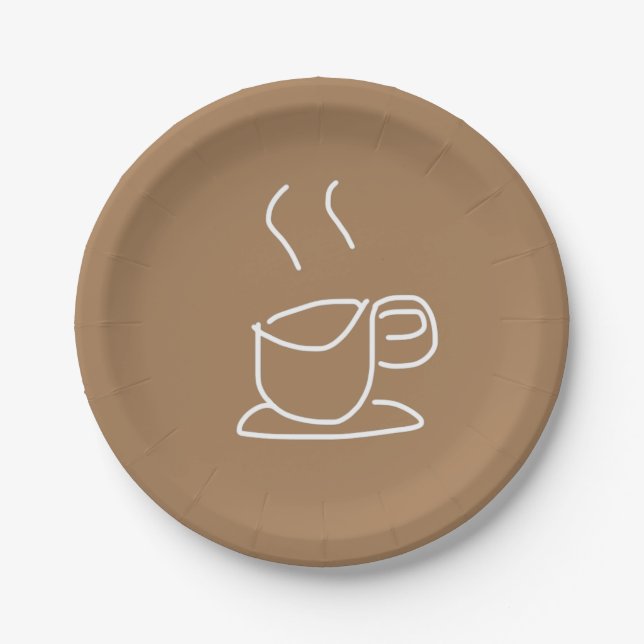 Tea Lovers Coffee Lovers modern simple Paper Plates (Front)