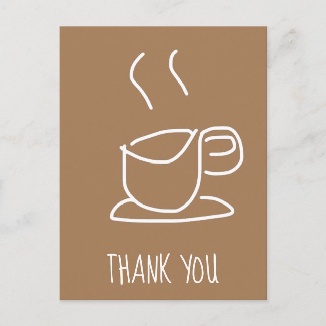 Tea Lovers Coffee Lovers modern thank you Postcard (Front)