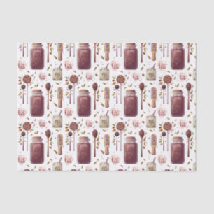 Tea Lovers' Collage - Tea Jars and Herbs Tissue Paper