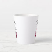 Tea Lovers Retirement with Dark Red Teapot Latte Mug (Front)