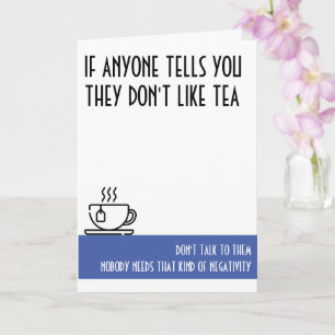 Tea Lover's Standard Blue Birthday Card